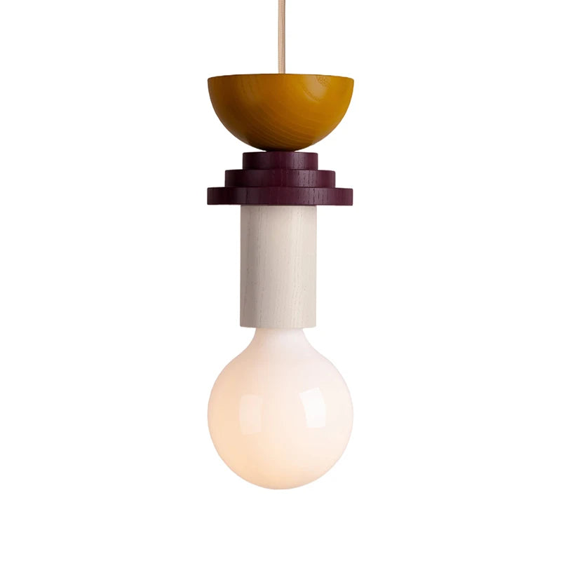 Nordic Wooden Glow - plafondlamp - close-up