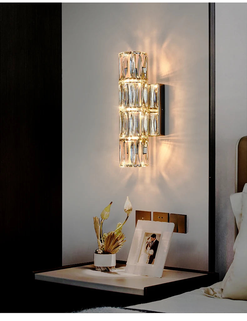 Moderne Luxe Kristallen Wandlamp - wandlamp - detail