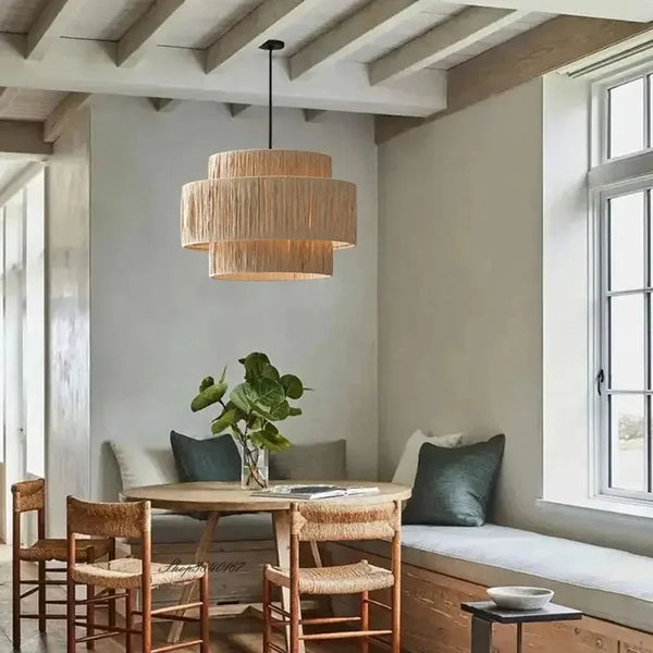 ZENLUMI Japanse Rieten Hanglamp