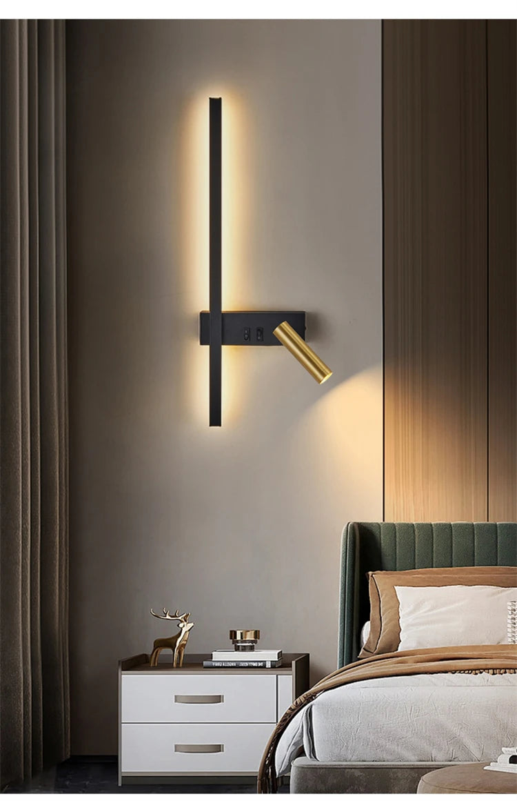 AuroraLuma Nordic Dual LED Wandlamp - wandlamp - detail