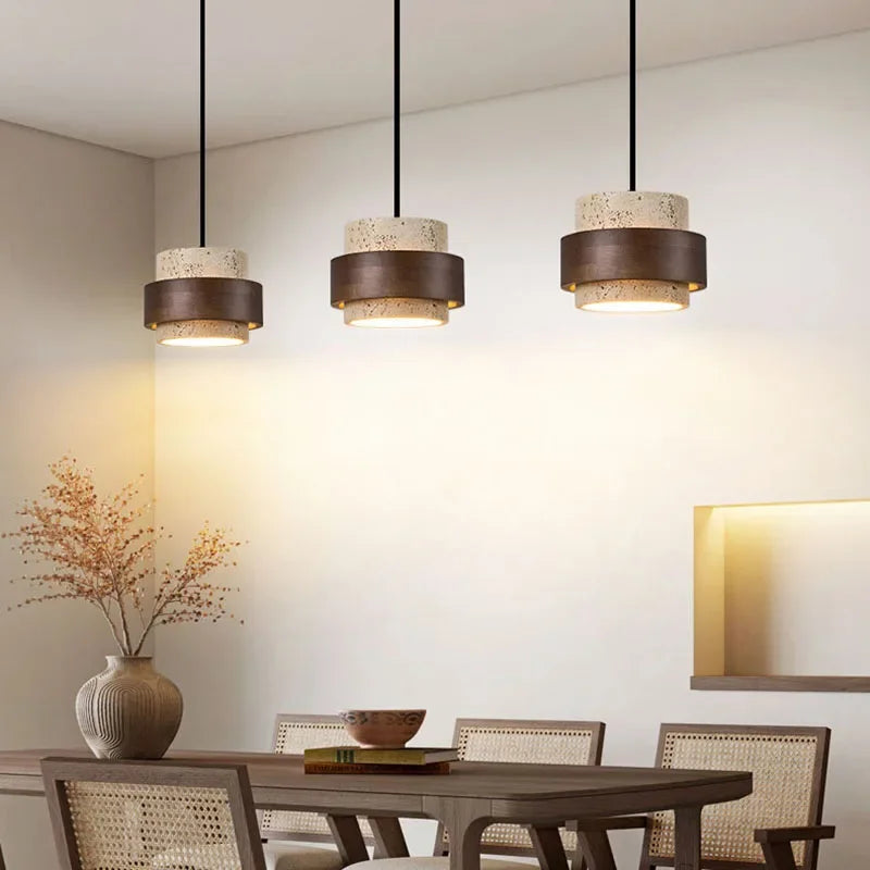 LumiStone Natuursteen LED Hanglamp - hanglampen - sfeerbeeld