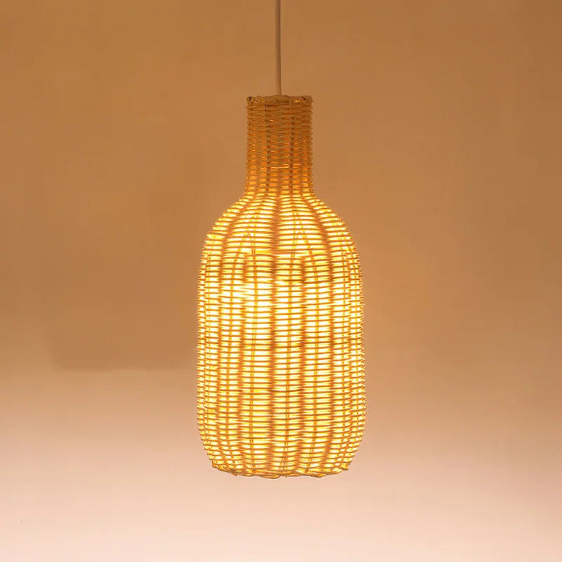 Bohemian Wicker Pendant Light - hanglampen - gemonteerd