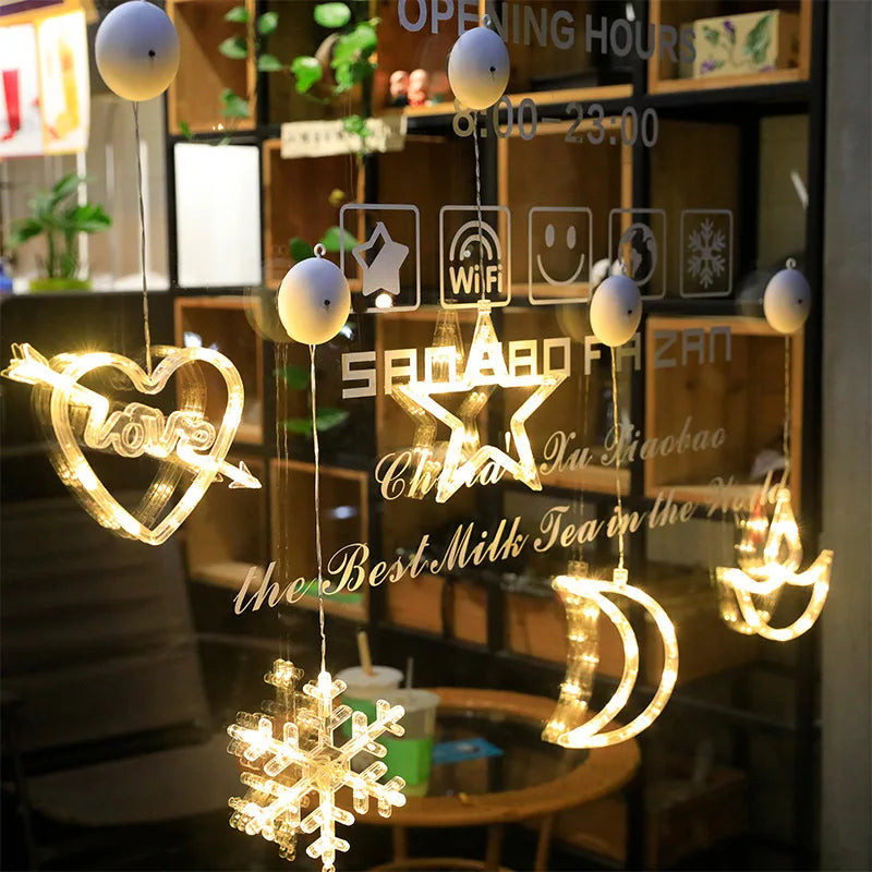 SantaGlow LED Raamverlichting met Zuignap - buitenverlichting - zijaanzicht