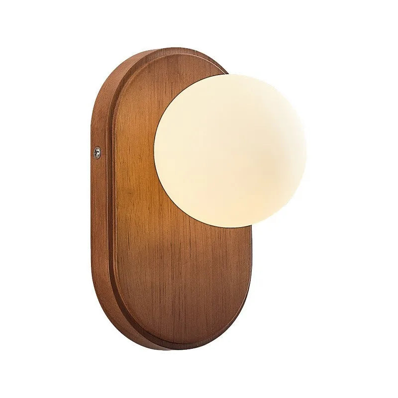 ZenLight Hikari Wandlamp – Japanse Massief Houten Wandverlichting met Frosted Glass | Vintage Nordic Design - wandlamp - zija
