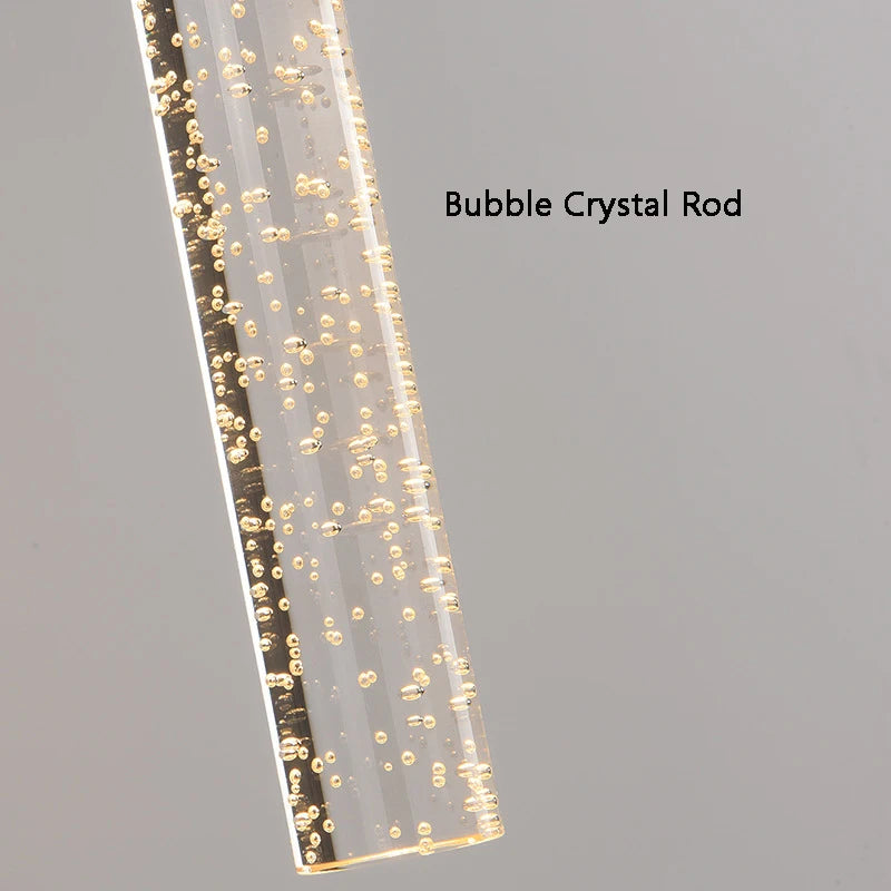 LumiGlas – Luxe LED Wandlamp met Kristal Bubbelstaaf - wandlamp - zijaanzicht