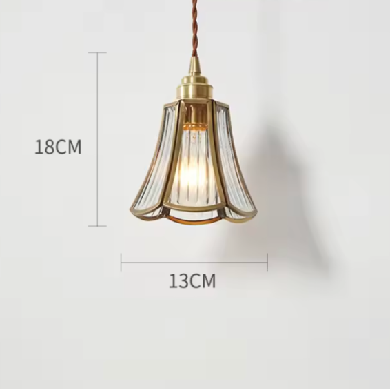 Messing Glazen Hanglamp