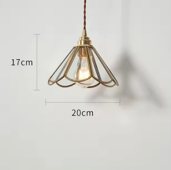 Messing Glazen Hanglamp - hanglampen - verlicht
