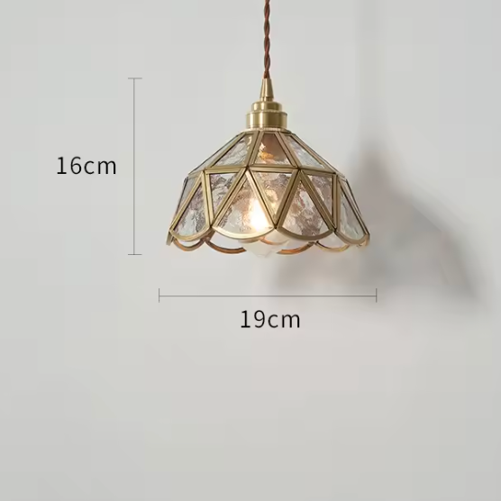 Messing Glazen Hanglamp - hanglampen - materiaaldetail