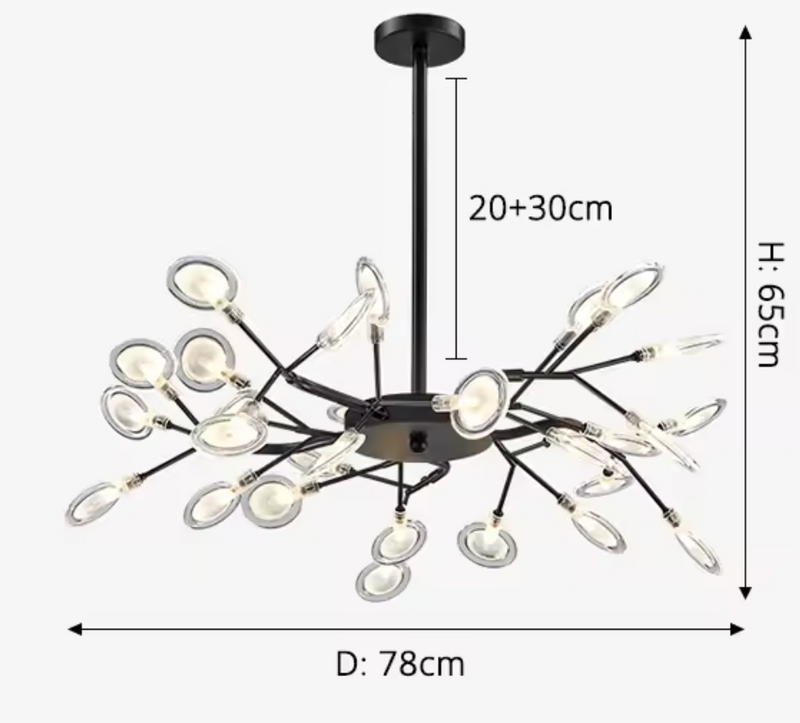 Simplicity Vertakte Vuurvliegkroonluchter