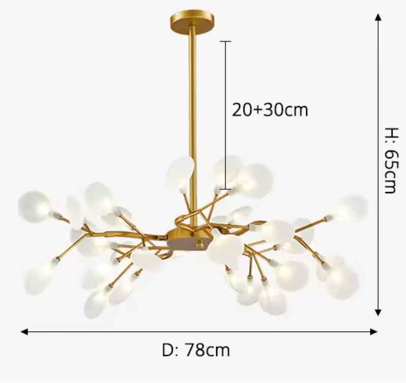 Simplicity Vertakte Vuurvliegkroonluchter