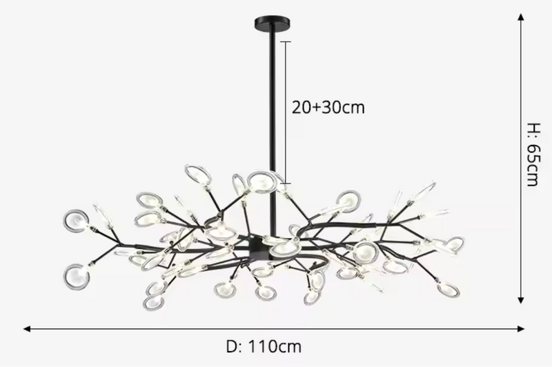 Simplicity Vertakte Vuurvliegkroonluchter