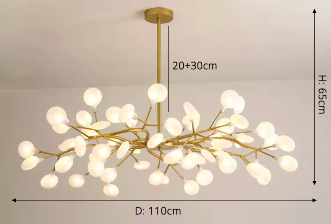 Simplicity Vertakte Vuurvliegkroonluchter - hanglampen - gemonteerd