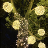 Kerst LED Rotanbal Slinger – Warme Feestverlichting & Buiten Fairy Garden Kerstverlichting