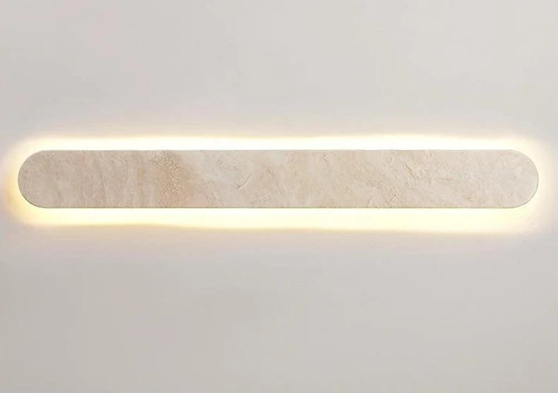 StoneGlow Recta – Moderne Wandlamp van Natuursteen - wandlamp - zijaanzicht