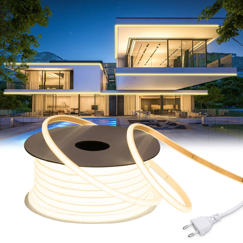 NeoGlow COB LED Neon Lichtstrip – 5M / 10M / 20M / 30M 110V–220V Waterproof LED