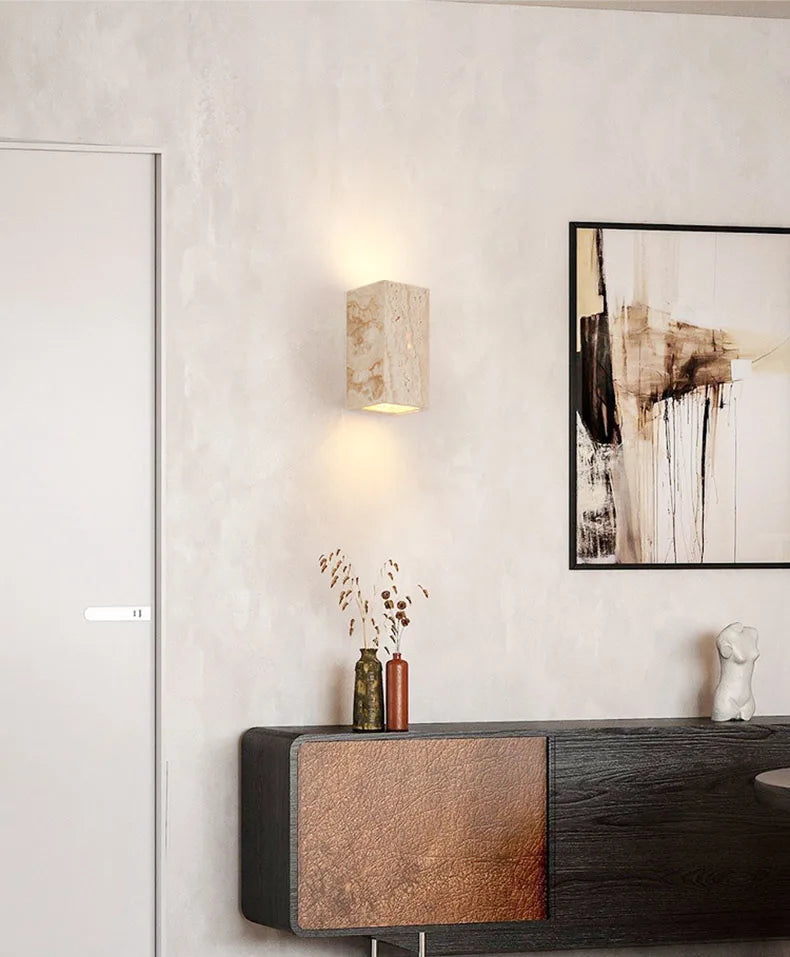 Luxe Marmeren Wandlamp – Stijlvolle LED Verlichting - wandlamp