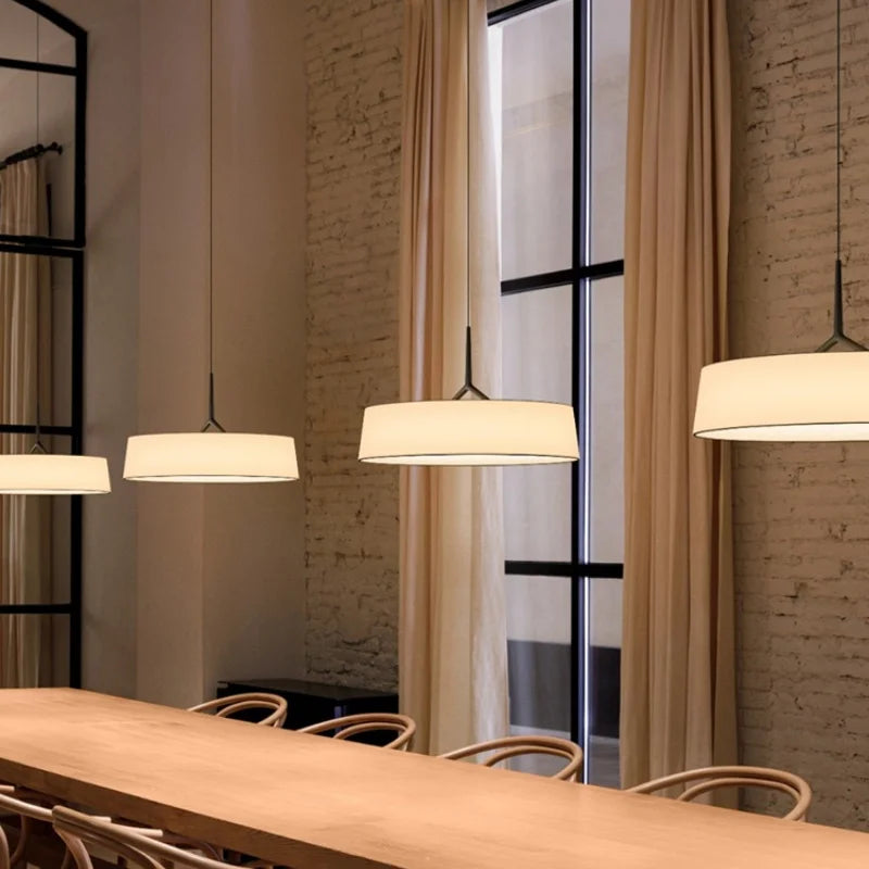 CircoLuce: Moderne Minimalistische LED Hanglamp van Stof - hanglampen - in de kamer