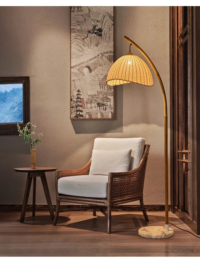 ZenGlow Wabi-Sabi LED Vloerlamp – Scandinavisch Minimalisme & Japans Design voor een Rustgevende Sfeer - vloerlampen - afmeti