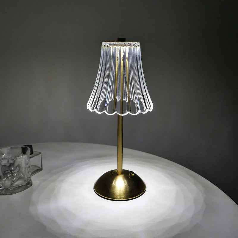 Aurora CrystalTouch – Klassieke Kristallen LED Tafellamp met Touchfunctie
