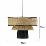 ZENLUMI Japanse Rieten Hanglamp
