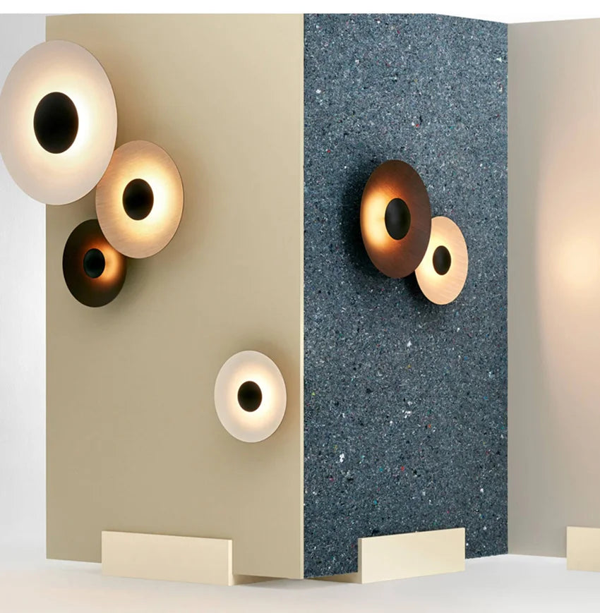 NordicGlow – Moderne Houten Rond LED Wandlamp - wandlamp - materiaaldetail