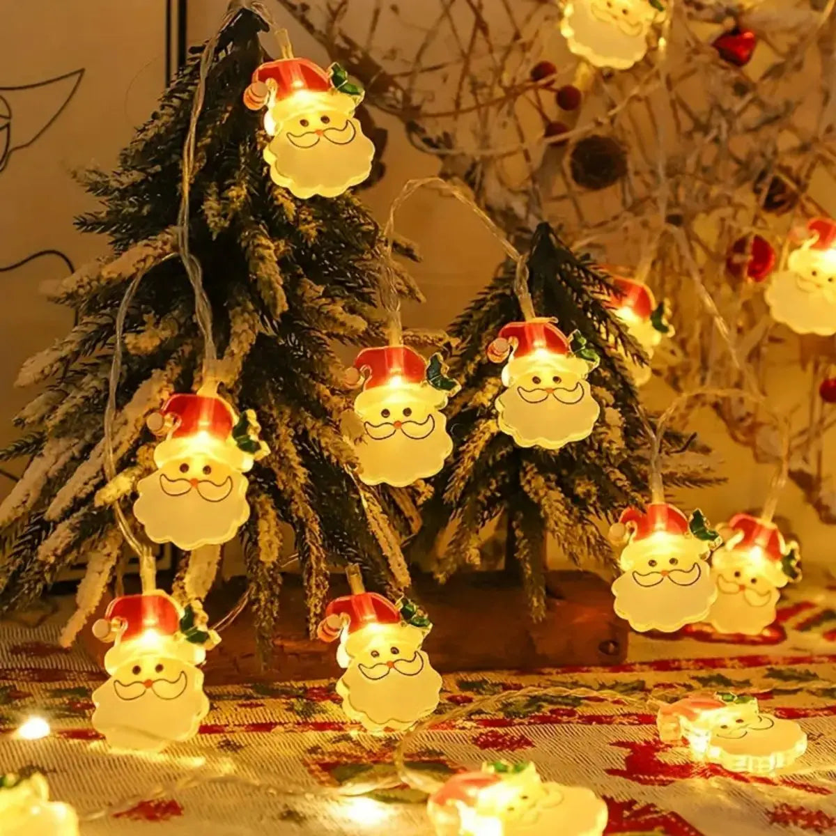 LumiJoy Kerst LED Slinger – Kerstboom, Sneeuwpop & Kerstman Lichtsnoer - buitenverlichting