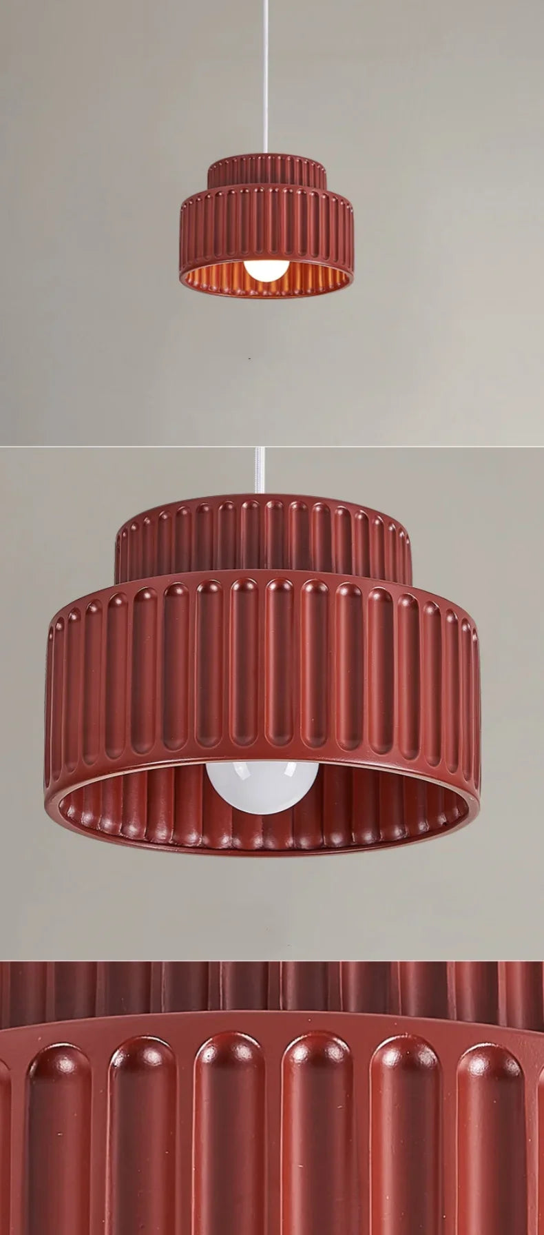 LumiCream – Nordic Moderne LED Hanglamp - plafondlampen - zijaanzicht