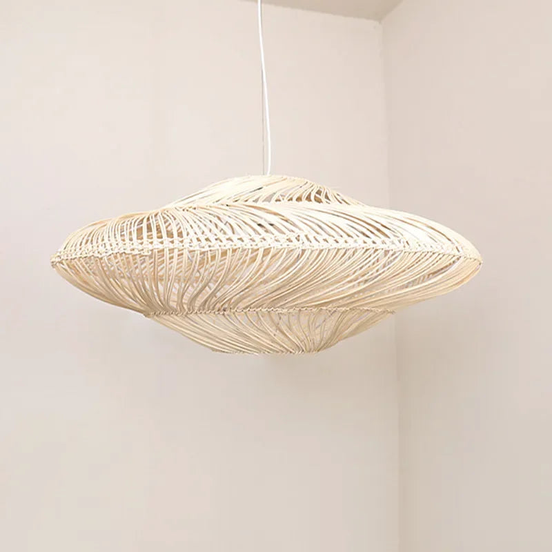ZenRattan – Japanse Wabi-Sabi LED Hanglamp - plafondlamp - gemonteerd