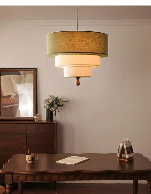 Boho Green Fabric Hanglamp