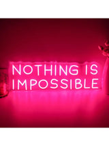 GlowInspire Aanpasbaar "NOTHING IS IMPOSSIBLE" Neon Bord