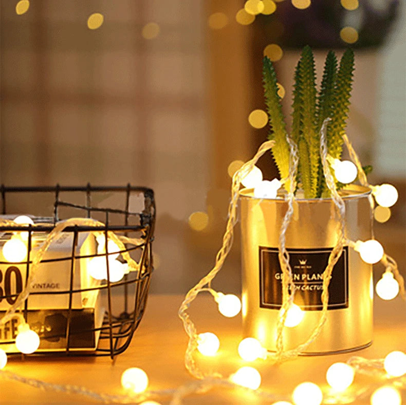 LumiGlobe 10M Kleine Bol Fairy Lights – USB/Batterij - hanglampen - detail