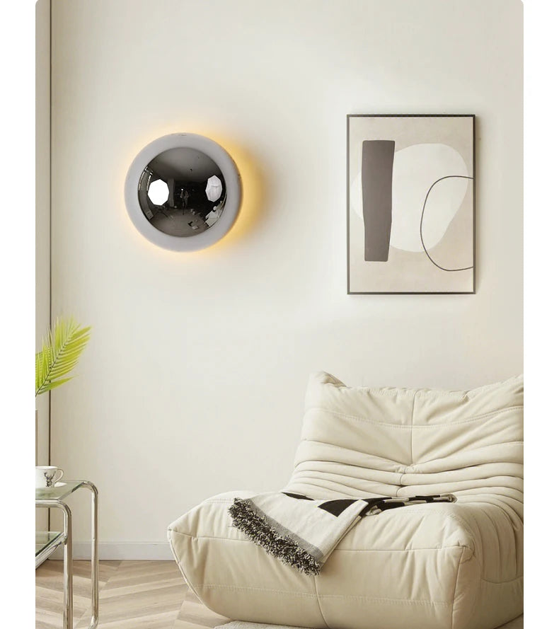 LumiBau Luxe Bauhaus Ronde Wandlamp - wandlamp - materiaaldetail
