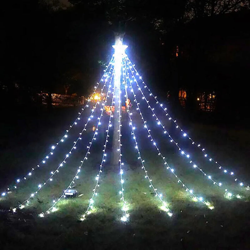 LumiCascade Kerst Waterfall LED Sterrenverlichting – 350 LED’s
