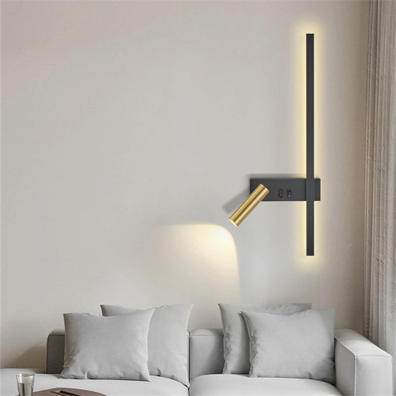 AuroraLuma Nordic Dual LED Wandlamp - wandlamp - sfeerbeeld