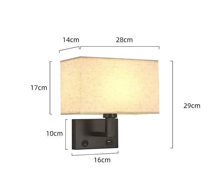 Moderne Wandlamp met Stoffen Kap - wandlampen - verlicht