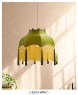 ChâteauLumière Franse Retro Koper & Stoffen Kwast Chandelier