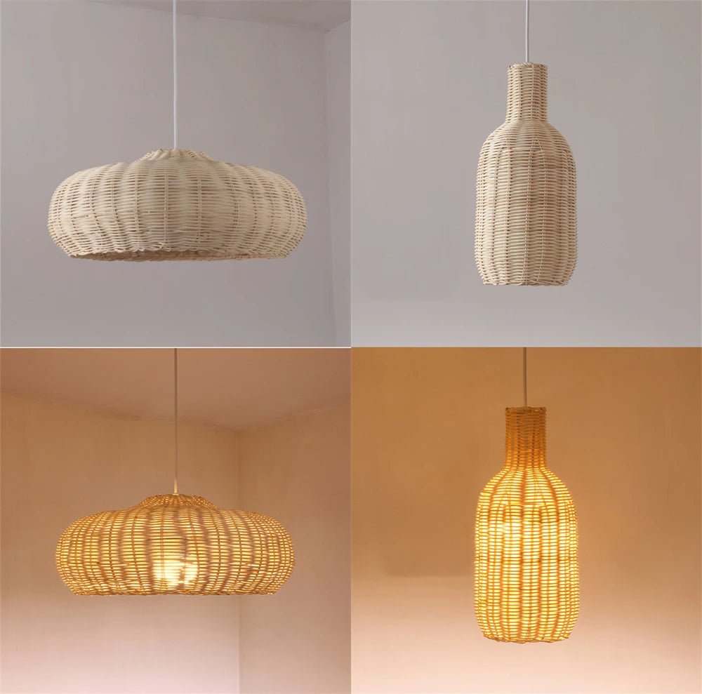 Bohemian Wicker Pendant Light - hanglampen - in de kamer