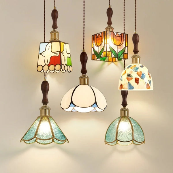 TiffanyGlow Vintage Glas LED Hanglamp