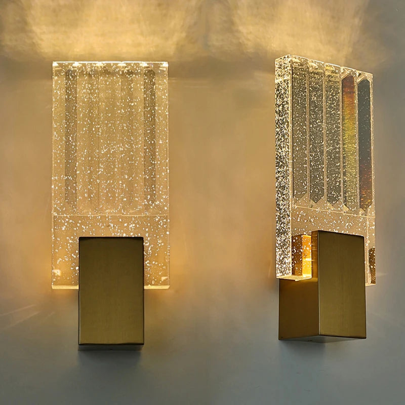 AuroraLux Bubble Wandlamp – Luxe Gouden LED - wandlamp - detail