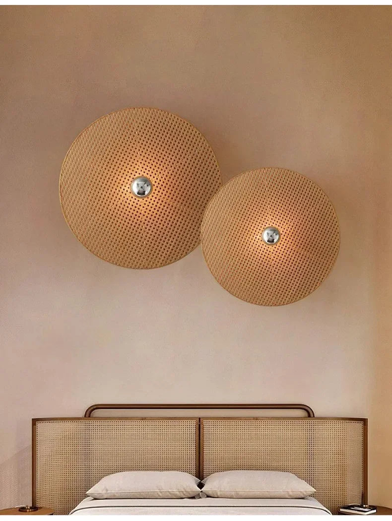 RattanHikari Handgemaakte Japanse Bamboe Wandlamp - wandlamp - afmetingen