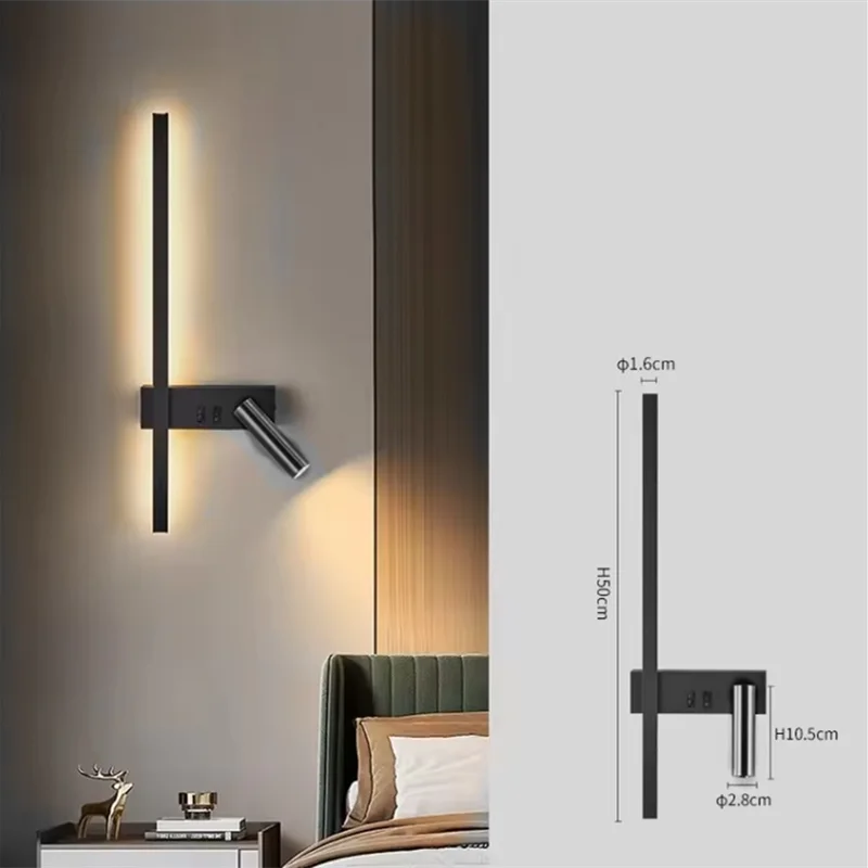 AuroraLuma Nordic Dual LED Wandlamp - wandlamp