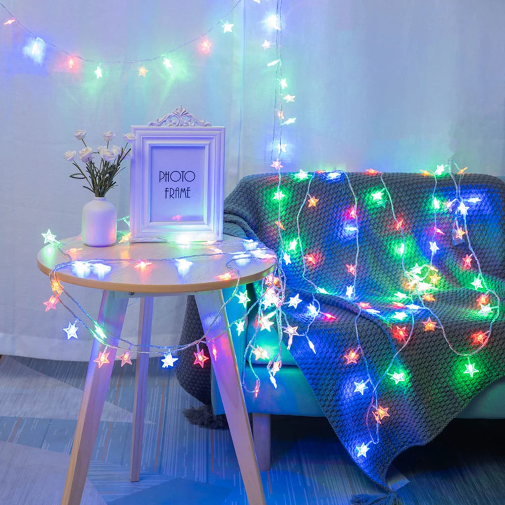 StellaGlow LED Sterren Sfeerverlichting – 51-100 LED’s Batterijgevoed - buitenverlichting - gemonteerd