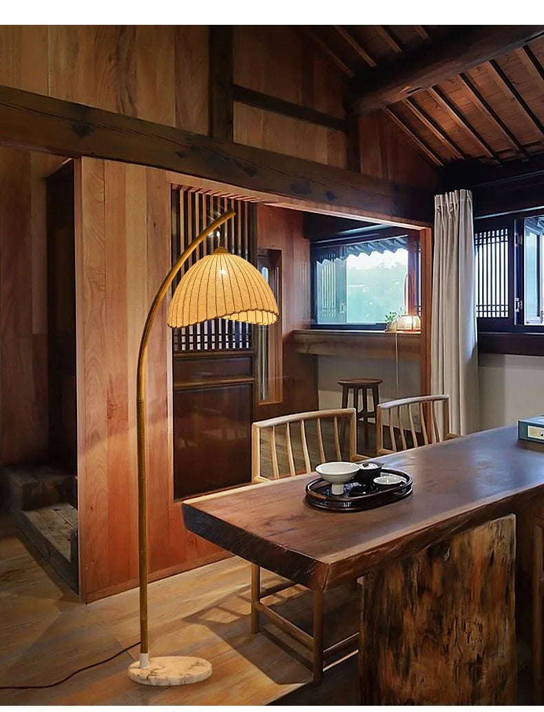 ZenGlow Wabi-Sabi LED Vloerlamp – Scandinavisch Minimalisme & Japans Design voor een Rustgevende Sfeer - vloerlampen - gemont
