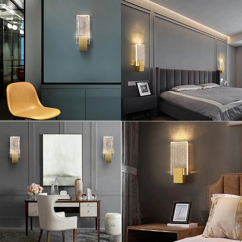 AuroraLux Bubble Wandlamp – Luxe Gouden LED - wandlamp - in de kamer