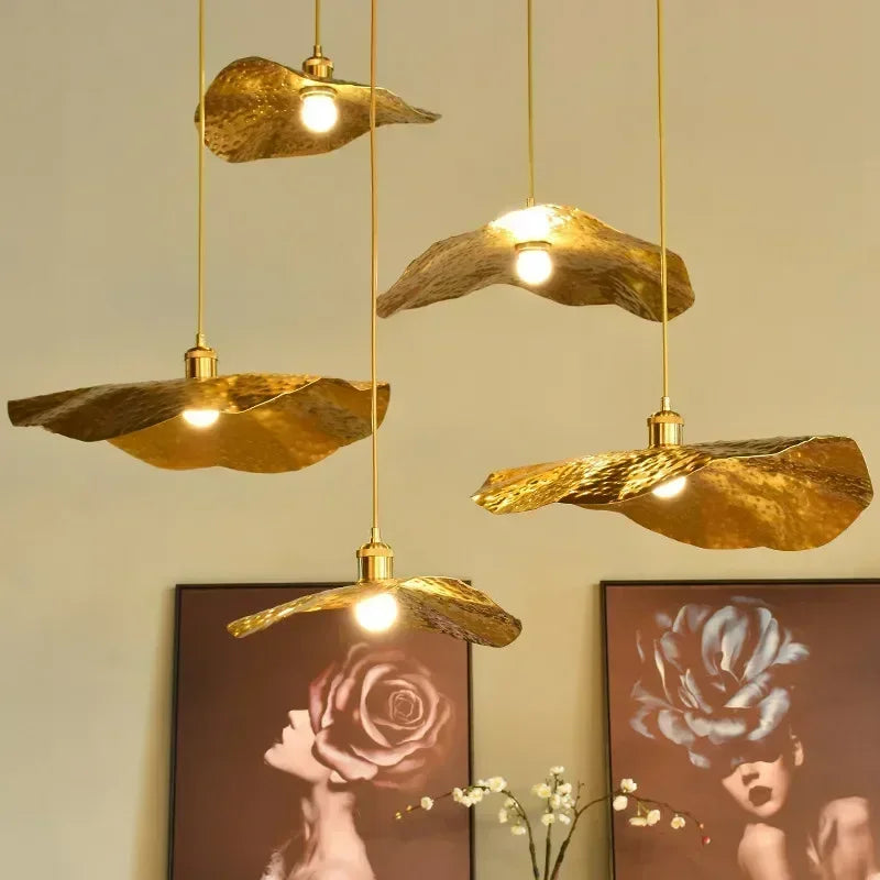 ZenLotus Gouden Lotusblad Kroonluchter - hanglampen