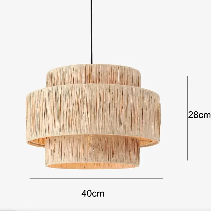 ZENLUMI Japanse Rieten Hanglamp - hanglampen - materiaaldetail