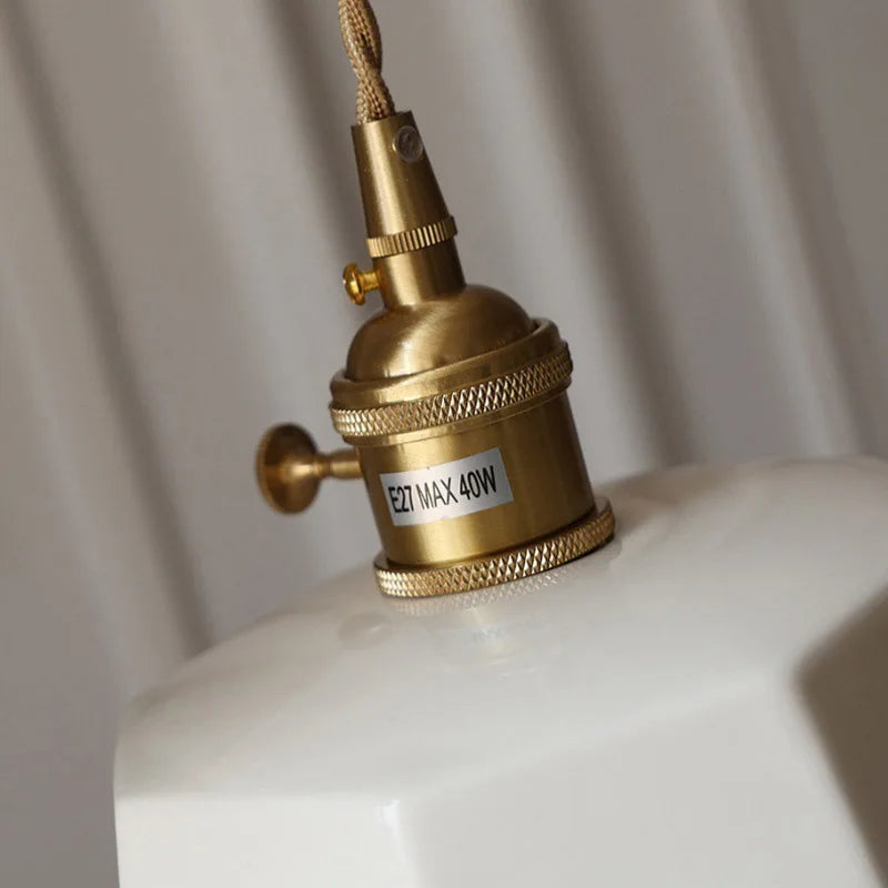 Japans Retro BrassGlow Keramische Hanglamp - hanglampen - in de kamer