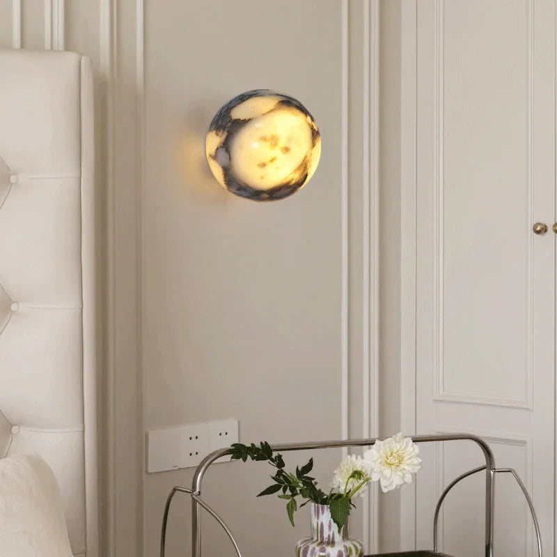 Luxe Natuursteen Wandlamp - wandlamp - sfeerbeeld