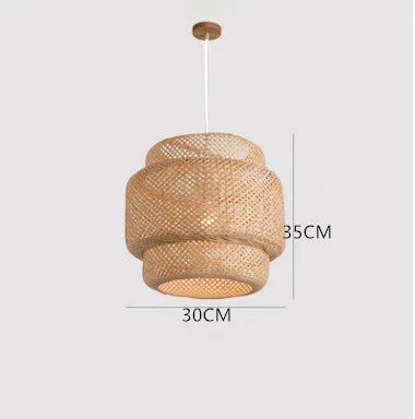 ZenWeave Bamboe Hanglamp – Handgeweven Oosterse Stijl voor Huis en Restaurant