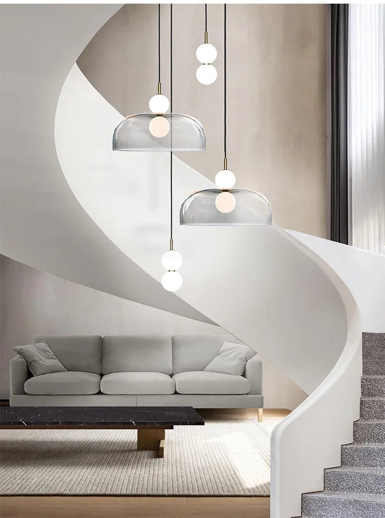 NordLume DuoSphere – Scandinavische Dubbele Glazen Hanglamp - hanglampen